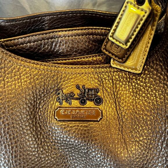 Coach Madison Maggie Bronze Metallic Leather Bag (Style 14313) - Picture 6 of 12